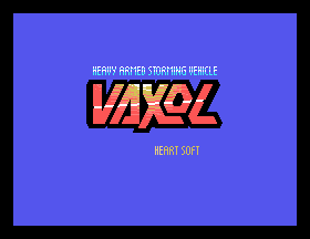 Vaxol - Heavy Armed Storm Vehicle Title Screen